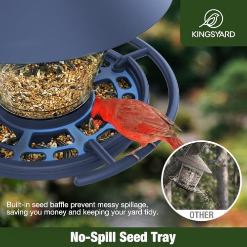 Kingsyard Wild Bird Feeder for Outdoors Hanging