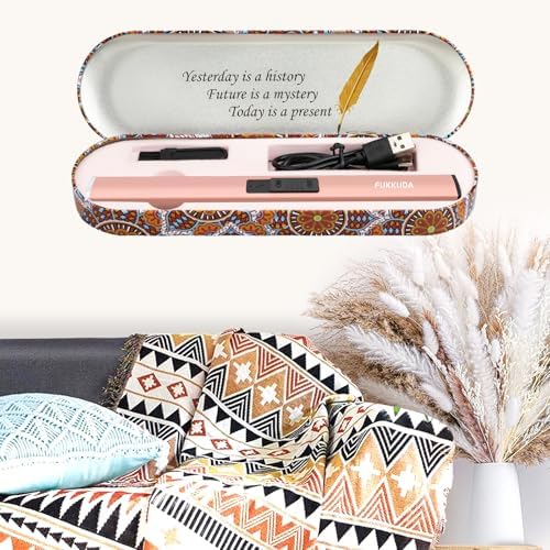 FUKKUDA Electric Candle Lighter with Gift Box - USB Rechargeable Windproof & Flameless Plasma Arc Lighter for Candles, Bohemia Box Rose Gold