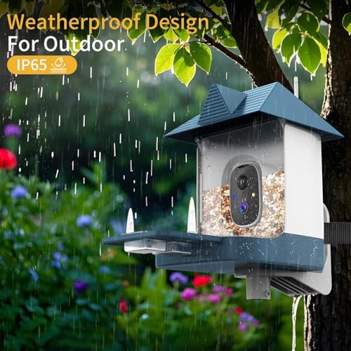 Fazoxo FHD Bird Feeder with Camera,Solar Powered Bird House Camera
