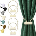Hion Magnetic Curtain Tiebacks Beige 4pcs, Curtain Holdbacks Hooks Holders