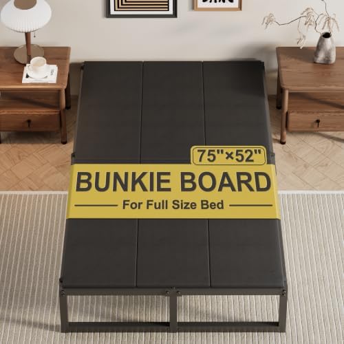Lutown-Teen Bunkie Board Full High-Density Polymer Bed Support, Black