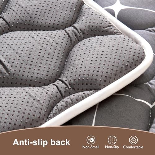Baby Play Mat, 65" X 50" Extra Large Foldable Crawling Floor Mat for Playpen & Babies, Toddlers. Premium Thicker Foam playmat, Anti-Slip Soft Cushioning Padding, Machine Washable Mat