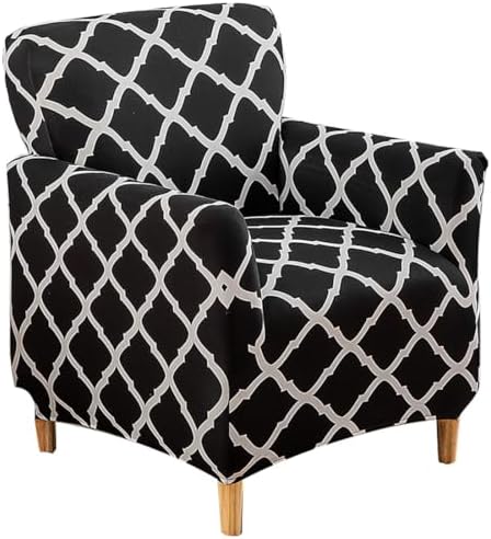 Accent Chair Covers with Arms Stretch Mid Century Modern Accent Chair Slipcovers 1-Piece Printed Banquet Arm Chair Cover Couch Sofa Covers Protector for Living Room Office Hotel #12