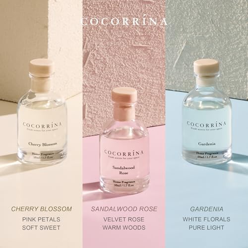 COCORRÍNA Reed Diffuser Set of 3 with Dried Eucalyptus for Home & Office