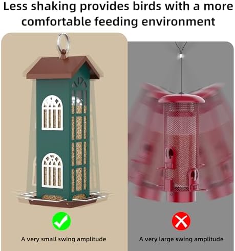 Metal Wild Bird Feeder,Bird Feeders for Outdoors Hanging,Waterproof and Rust-Proof,Easy to Clean,Disassemble and Assemble