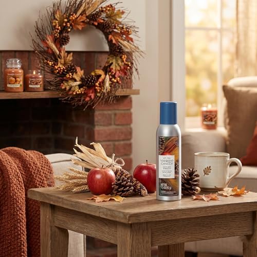 Yankee Candle Concentrated Room Spray, Autumn Wreath Cinnamon Apple, Air Freshener Odor Eliminator For Instant Home Invigoration, 1.5 Ounce (Pack of 3)