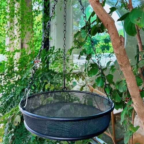 Bird Feeder, Hanging Platform Bird Feeder, Mesh Tray