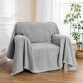 MEETSKY Chair Cover Recliner Covers Washable, Soft Small Couch Cover for Dogs, Oversized Armchair Covers Sofa Slipcover for Single Sofa, Pet-Friendly Furniture Protector, 71" X 91", Grey