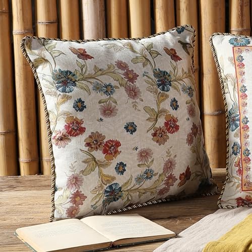 patdrea Designer French Vintage Pillow Cover,18"x18",Set of 2