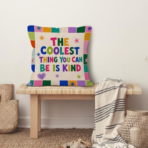 Inspirational Colorful Boy Girl Nursery Throw Pillow Cover 18x18