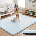 1.5" Thick Baby Play Mat for Floor, 39x59 Soft Foam Mats, Baby Blue