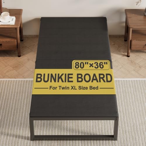 Lutown-Teen Bunkie Board Twin XL High-Density Polymer Bed Support, Black