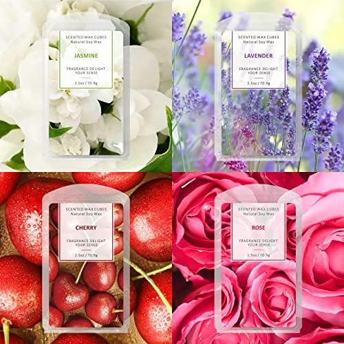 SCENTORINI Wax Melts, Scented Melts Cubes for Wax Warmers, 4 x 2.5 oz