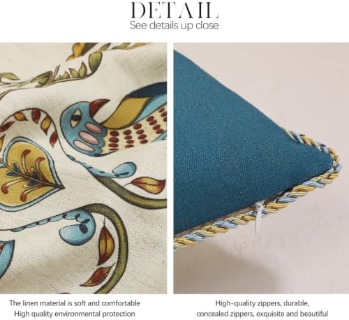 patdrea Designer French Vintage Rectangular Throw Pillow Cover,12"x28"