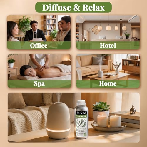 HIQILI Tea Tree Oil Large Capacity for DIY Candles, Soaps and Nail Care