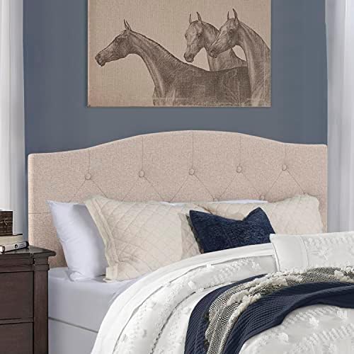 Hillsdale Provence Upholstered Adjustable Full/Queen Headboard, Linen