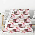 Cartoon Pig Blanket 50"x60", Soft Lightweight Throw Blanket for Kids Teens Adults, All Season Cozy Decorative Blanket for Sofa Bed Couch Travel