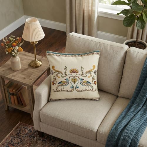 patdrea French Vintage Square Throw Pillow Cover,18"x18",Set of 2