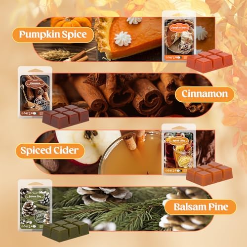 ARVIDSSON Fall Scented Wax Melts, Natural Autumn Wax Cubes for Wax Warmer
