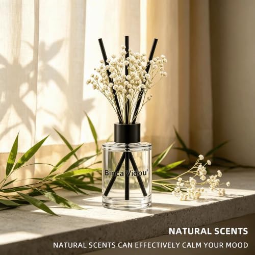 Reed Diffuser, Binca Vidou Vanilla Scent Oil Diffusers Set for Home 3.38oz