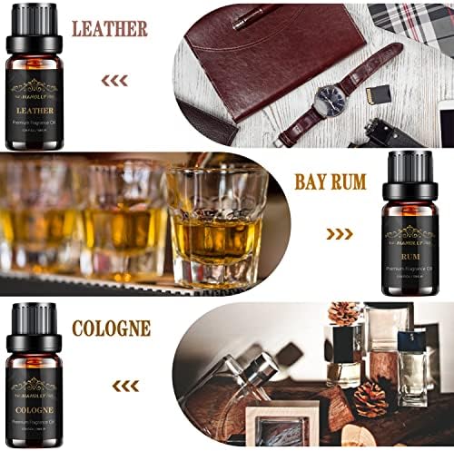 Essential Oils Set, Men Scents Fragrance Oil for Diffuser