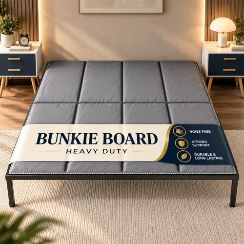 Greaton 15mm Bunkie Board King (76x80) – Heavy Duty Under Mattress Support, Low Profile Bed Support Board for Slatted Bed Frame, No Box Spring Needed, Noise Free, Non-Slip, Made in USA