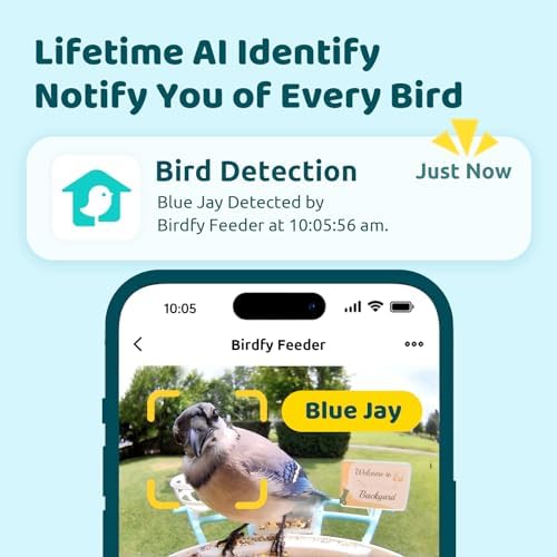 NETVUE by Birdfy Smart Bird Feeder with Camera for Outdoor, AI Bird ID