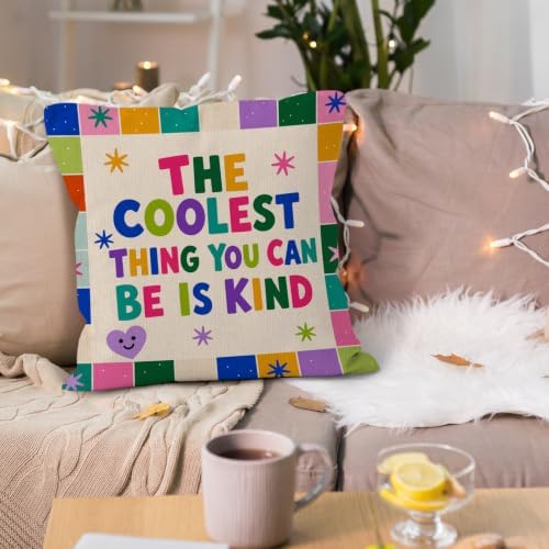 Inspirational Colorful Boy Girl Nursery Throw Pillow Cover 18x18