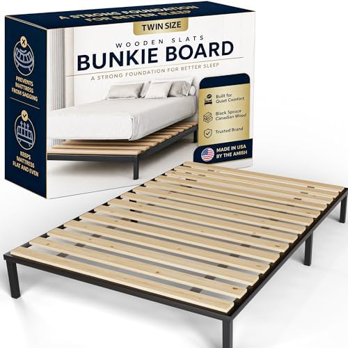 Treaton, 0.68-Inch Horizontal Wooden Bunkie Board/Bed Slats, 72" x 39", Beige