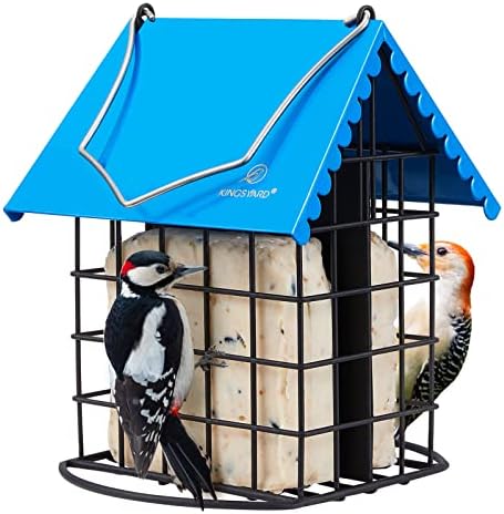 Kingsyard All Metal Double Suet Bird Feeder with Perch