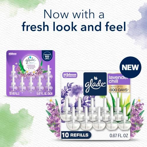 Glade PlugIns Air Freshener Refills, Lavender & Aloe, 10 Count