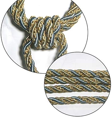 2 Pack Tassel Curtain Tiebacks Drapery Curtain Holdbacks-Blue