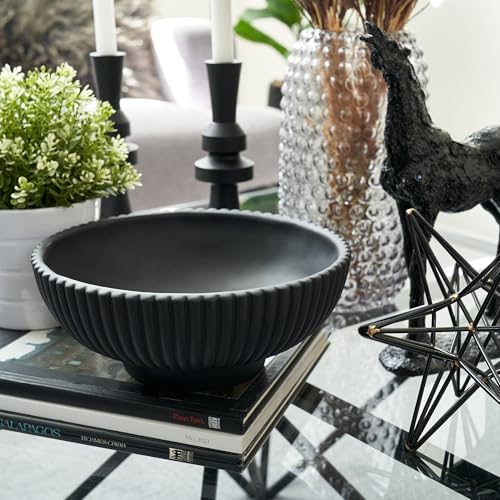 KIBAGA Decorative Concrete Fruit Bowl for Kitchen or Table - Large Key Bowl