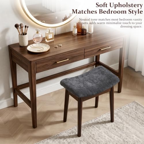 Royal Windsor Vanity Stool, 18" H Makeup Chair,Small Ottoman Stool