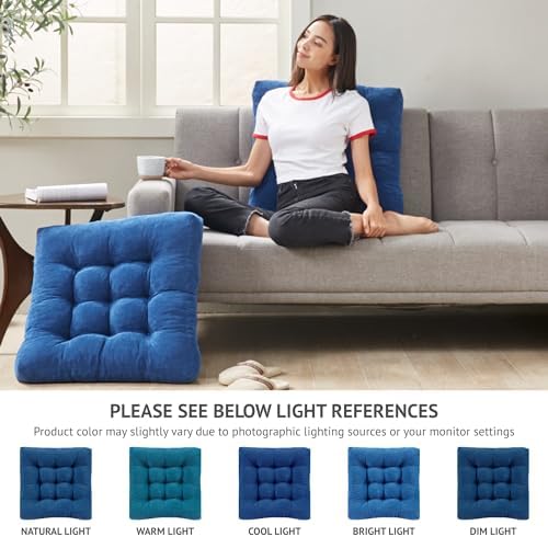 Floor Pillows Set of 6, Large Meditation Cushion for Adults, 22 Inch Square