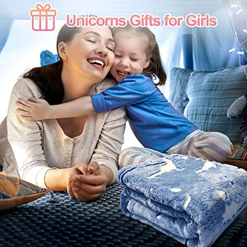 TEHALK Dinosaur Blanket for Boys Girls Glow in The Dark Blankets for Boys Soft Fleece Blankets for Kids 30"x 40"