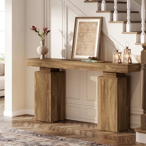 Tribesigns 63-Inch Long Console Table, Farmhouse Entryway Table Behind Couch, Wooden Foyer Stand Entry Station, Modern Hallway Accent Furniture for Living Room Decor, Entrance