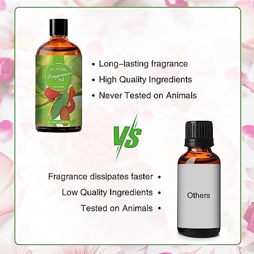 PHATOIL 3.38FL.OZ Honeysuckle Fragrance Oils for Aromatherapy, Essential Oils for Diffusers for Home, Perfect for Diffuser, DIY Candle and Soap Making, DIY Scented Products - 100ml