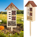 Lulu Home Wooden Insect House with Stake, 19.7 X 3.4 X 5.4 Inch