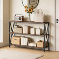 MAHANCRIS 55" Sofa Table, Industrial Console Table, 3-Tier Entryway Table