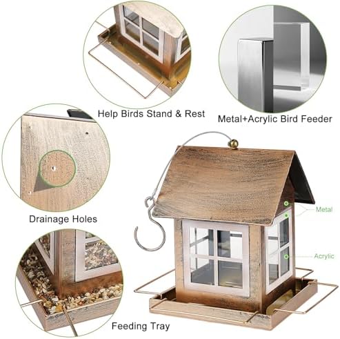 Bird Feeder, Waterproof Bird Feeders for Outdoor Hanging