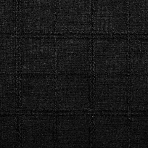 ZeeMart Linen Checked Farmhouse Table Runner, 13x72 Inches Black