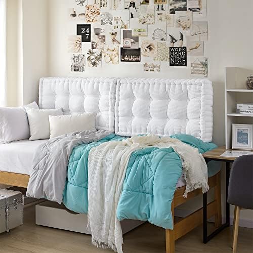 DormCo Rainha® - Ultra Thick Tufted College Headboard - Pure White