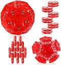 Magnetic Fidget Sphere, Crystal Red, Sensory Desk Toy for Stress Focus Anxiety Relief