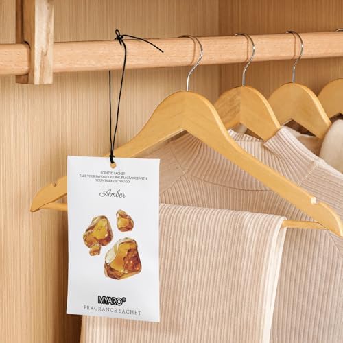 MYARO 12 Pack Amber Scented Sachets, Closet Deodorizer Car Air Freshener