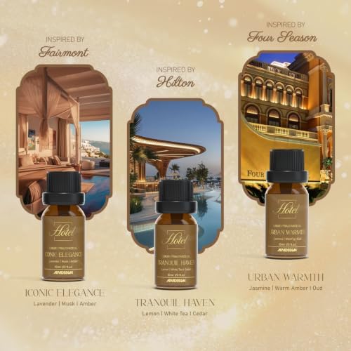 ARVIDSSON Hotel Diffuser Oils Gift Set - Hotel Essential Oils for Diffuser, Luxury Fragrance Oils Inspired by 5 Star Hotels Scent, Gift for Women and Men