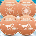 OICEME Bird Bath Purification Disk Pure Copper Outside Winter Solar Power Birdbath Heater Deicer Cage Hanging Bowl Metal Warmer Deck Railing Glass Concrete Ceramic Stand Outdoor Water Fountain 4PCS