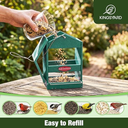Kingsyard Wild Bird Feeder for Outdoors, Hanging Bird Feeders
