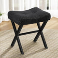Memobarco 18-Inch Vanity Stool Chair, Black Makeup Stool