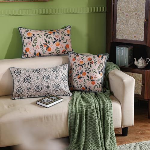 patdrea Designer Vintage Elegant Throw Pillow Cover,18"x18",Set of 2